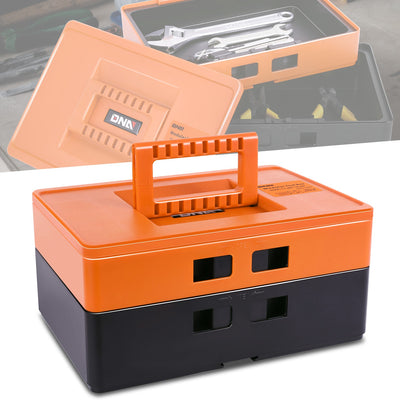 Lockable 2-Layer Tool Box w/Handle <BR>Overall Size: 11.8 x 8.2 x 6.2 in.