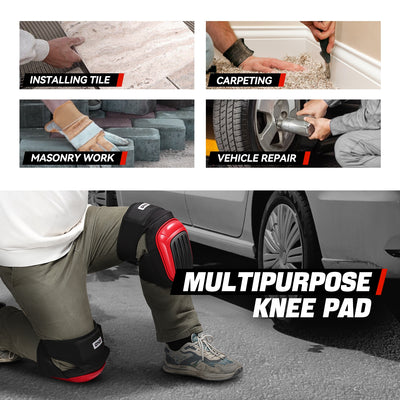 1.9lbs Pair of Knee Pads <br> w/Adjustable Straps