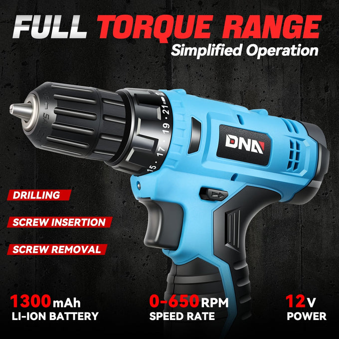 12V 21+1 Torque Settings 3/8 in. Cordless Drill <br> w/ Battery Charger