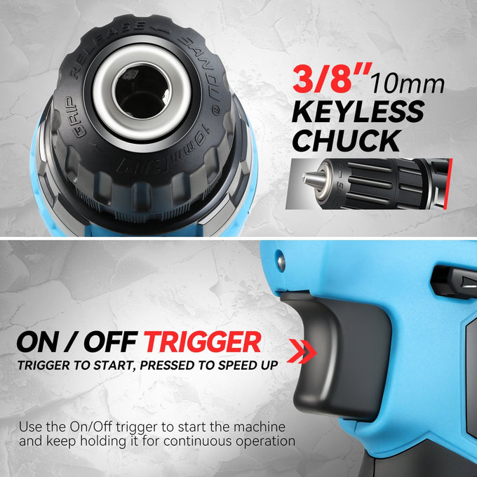 12V 21+1 Torque Settings 3/8 in. Cordless Drill <br> w/ Battery Charger