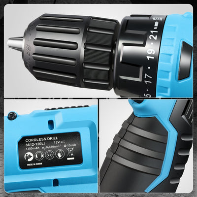 12V 21+1 Torque Settings 3/8 in. Cordless Drill <br> w/ Battery Charger