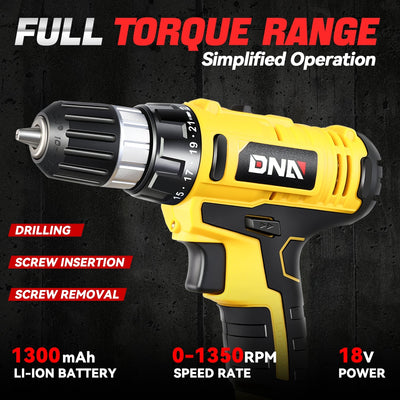 18V 21+1 Torque Settings 3/8 in. Cordless Drill <br> w/ Battery Charger