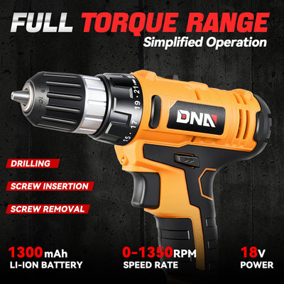 18V 21+1 Torque Settings 3/8 in. Cordless Drill <br> w/ Battery Charger