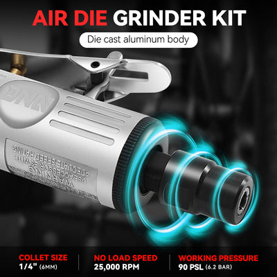 90PSI Air Grinder Kit Built-in Regulater