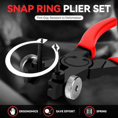 6.5 in. Multiple Angle Adjustment Snap Ring Plier Set
