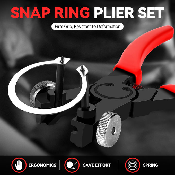 6.5 in. Multiple Angle Adjustment Snap Ring Plier Set