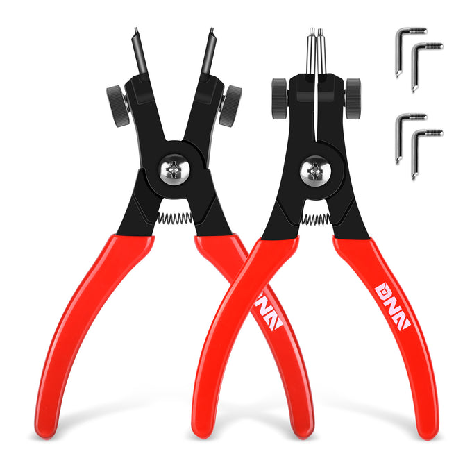 6.5 in. Multiple Angle Adjustment Snap Ring Plier Set