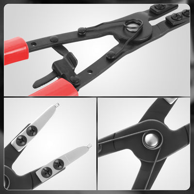 2Pcs 10 in. Multiple Angle Circlip Plier Set w/Case