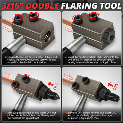 3/16 in Brake Dual Flaring Tool <br> w/ Storage Box