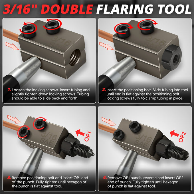 3/16 in Brake Dual Flaring Tool <br> w/ Storage Box
