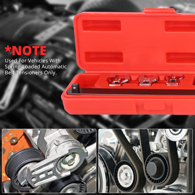 9PCS Remove-Install Pulley Serpentine Belt Tool Set