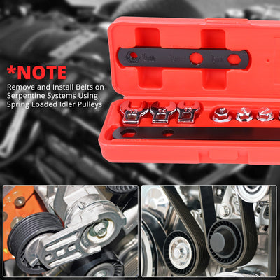 14PCS Remove-Install Pulley Serpentine Belt Tool Set