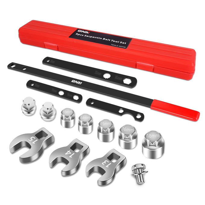 14PCS Remove-Install Pulley Serpentine Belt Tool Set