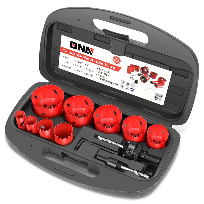 13pc Bi-Metal Hole Saws <br> w/ Storage Management Suitcase