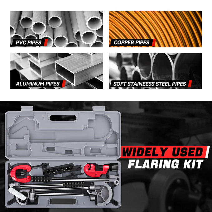 3 in 1 T-Shaped Flaring Tools Kit <br> w/ Two Bendable 180 Degrees Pipe Benders