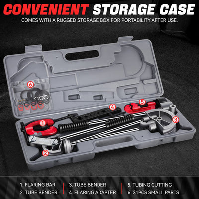 3 in 1 T-Shaped Flaring Tools Kit <br> w/ Two Bendable 180 Degrees Pipe Benders