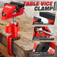 3 in. Jaw Width Vise Table Vice w/ Drill Clamp <br> Maximum Jaw Opening Reached 2 in.