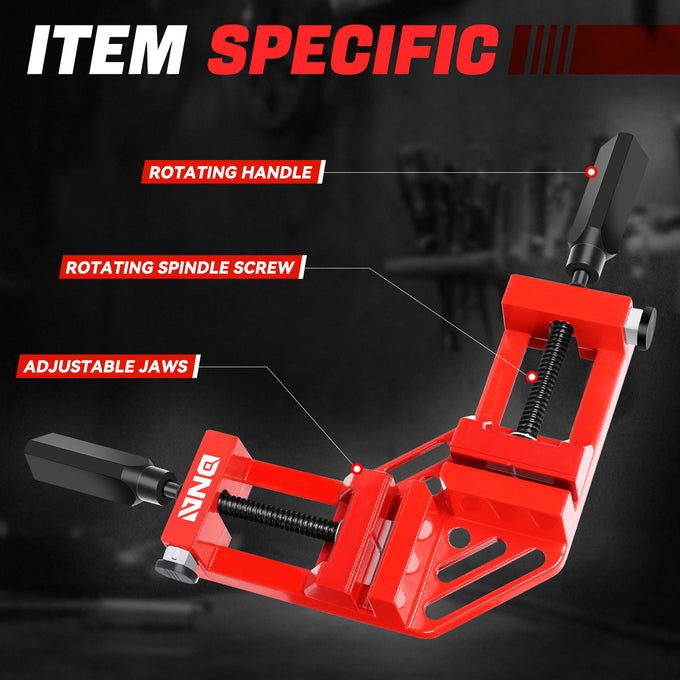 Quick Release Corner Clamp(2.75 in. Max) <br> w/2 Rotating Handle and Movable Jaws