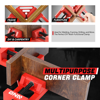 Quick Release Corner Clamp(2.75 in. Max) <br> w/2 Rotating Handle and Movable Jaws