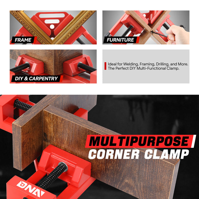Quick Release Corner Clamp(2.75 in. Max) <br> w/2 Rotating Handle and Movable Jaws