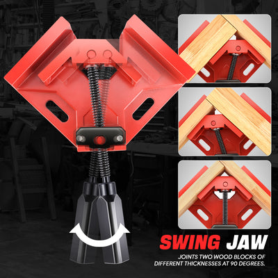 Quick Release Corner Clamp(2.55 in. Max ) <br> w/2 Rotating Handle and Movable Jaws