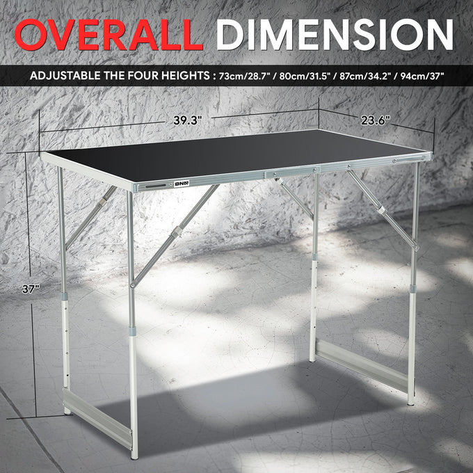 3Pcs 4 Levels Height Adjustment Aluminum Work Bench <BR>39.3 in. L x 23.6 in. W