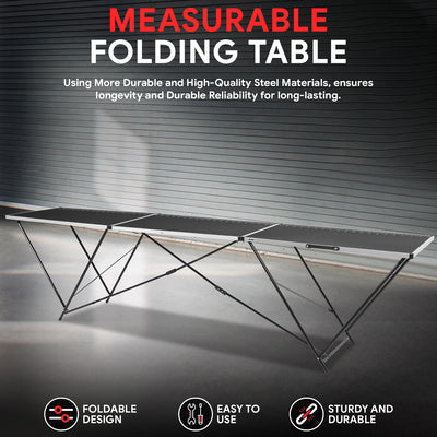 Foldable Design Steel Work Bench <BR>118 in. L x 23.6 in. W x 30.5 in. H