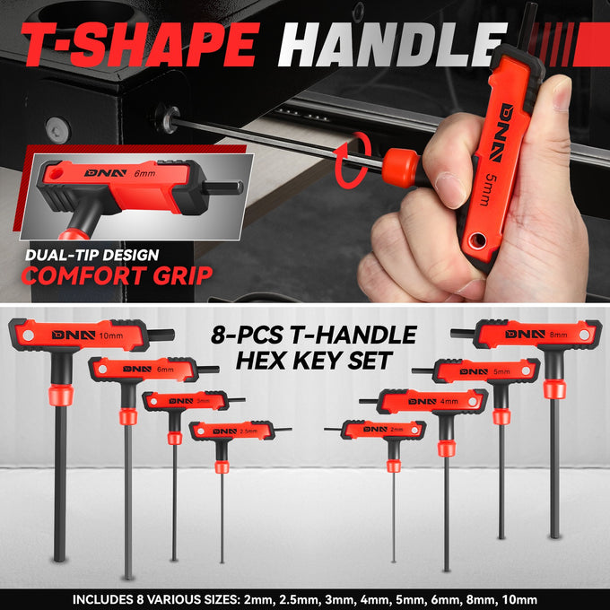 8pc 2-10mm Hex key set[A Variety Of Color Options]<br> w/ Storage Box