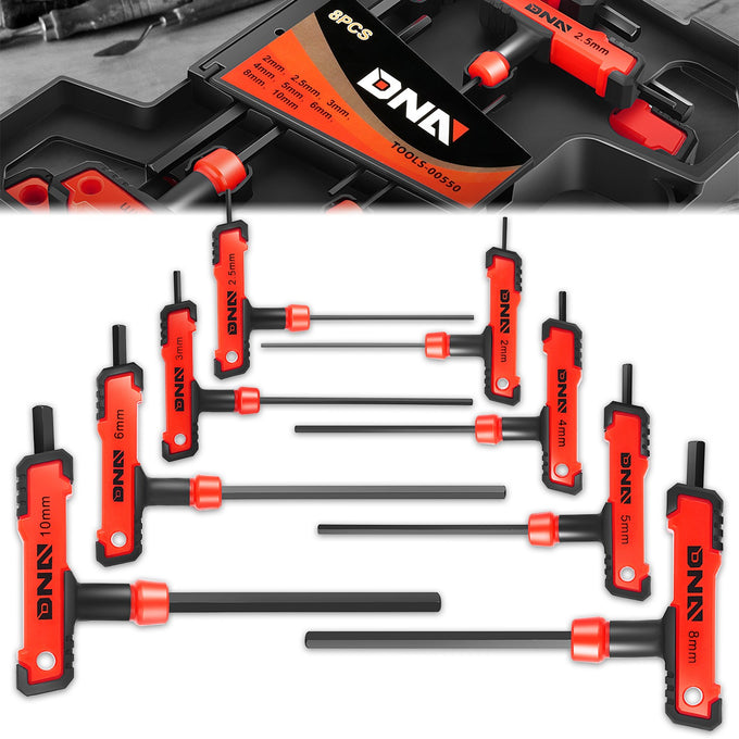 8pc 2-10mm Hex key set[A Variety Of Color Options]<br> w/ Storage Box