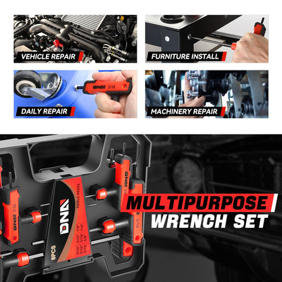 8pc 5/32-3/8 in.Hex key set[A Variety Of Color Options] <br> w/ Storage Box
