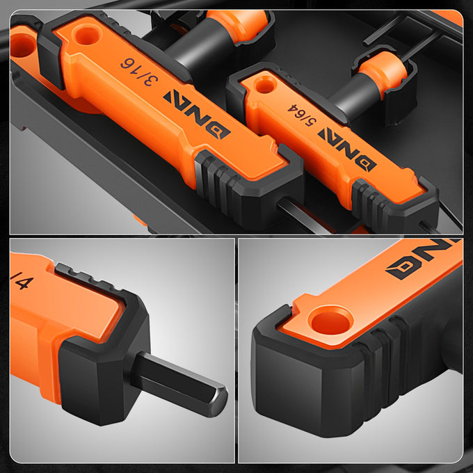 8pc 5/32-3/8 in.Hex key set[A Variety Of Color Options] <br> w/ Storage Box