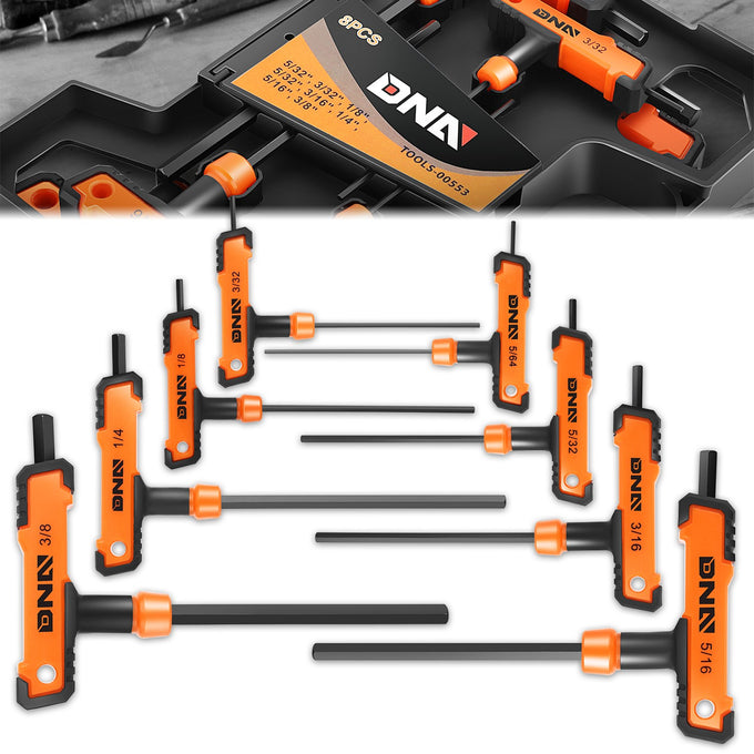 8pc 5/32-3/8 in.Hex key set[A Variety Of Color Options] <br> w/ Storage Box