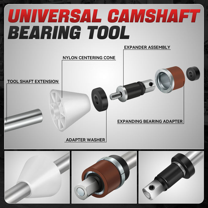 Camshaft Bearing Removal Tool Kit <br> W/ 5 X Split Driving Plugs