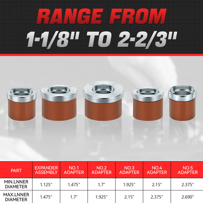 Camshaft Bearing Removal Tool Kit <br> W/ 5 X Split Driving Plugs