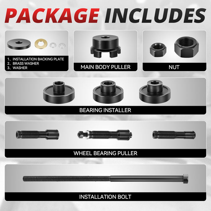 Wheel Remove and Install Bearings Tool Kit <BR> 01-20 Sportster,Twin Cam,Vrsc