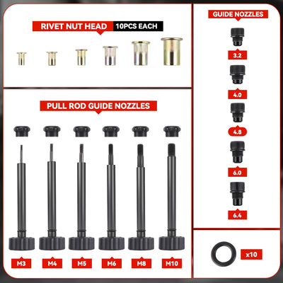 3-in-1 12 in. Wrench Rivet Nut Tool Se <br> 10 x 14 x 3.5 inches