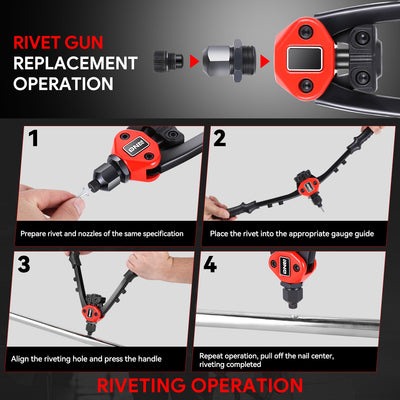 3-in-1 12 in. Wrench Rivet Nut Tool Se <br> 10 x 14 x 3.5 inches