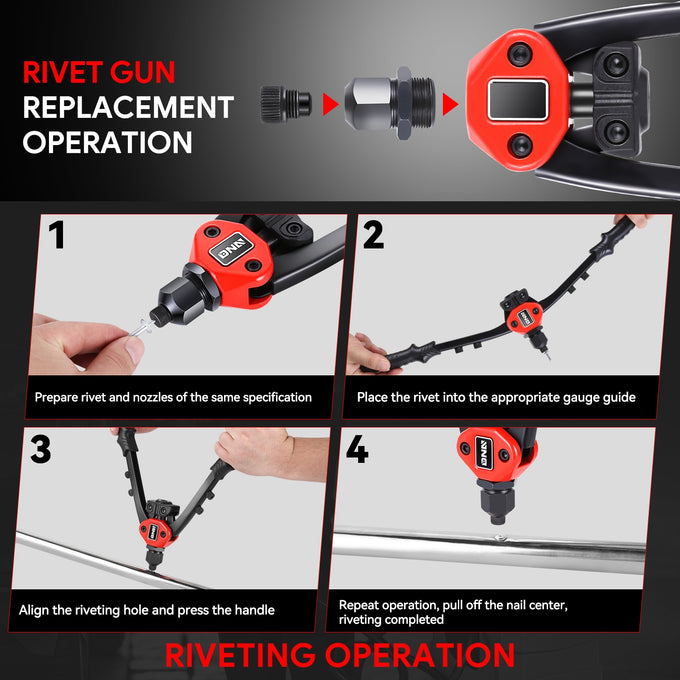3-in-1 12 in. Wrench Rivet Nut Tool Se <br> 10 x 14 x 3.5 inches