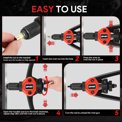 12 in. Wrench Rivet Nut Tool Set <br> 10 x 14 x 3.5 inches