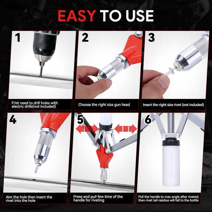 21 in. Rivet Gun Wrench Tool Kit Set <br> 21 x 7 x 1.8 in.