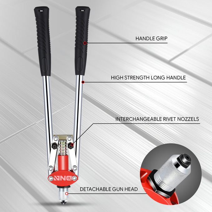 17 in. Rivet Gun Wrench Tool Kit Set <br> 17 x 4.8 x 1.5 in.