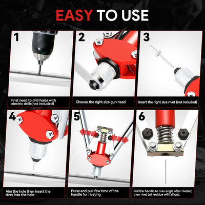 17 in. Rivet Gun Wrench Tool Kit Set <br> 17 x 4.8 x 1.5 in.