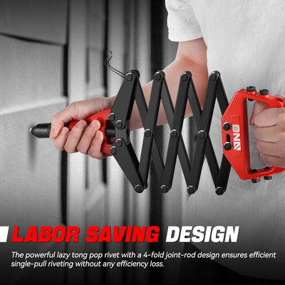32 in. Folding Hand Rivet Wrench Tool set <br> 12 x 7.5 x 1.8 in.