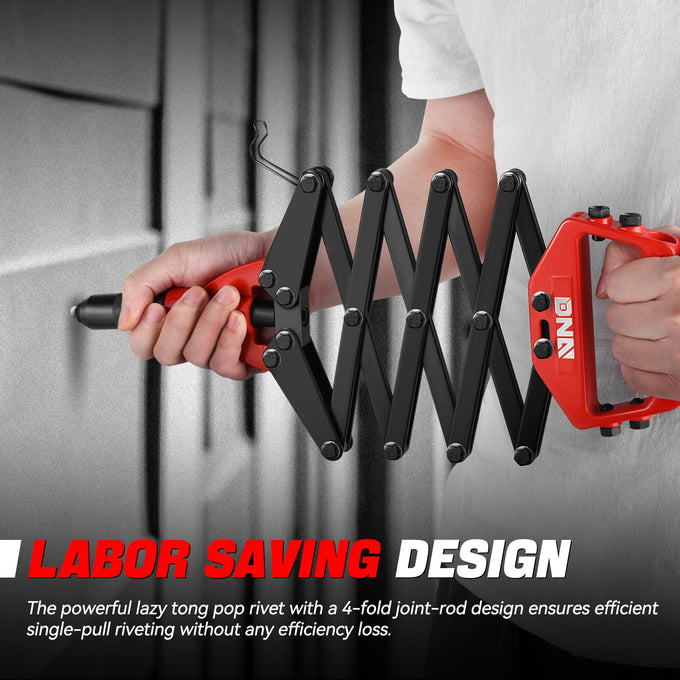 32 in. Folding Hand Rivet Wrench Tool set <br> 12 x 7.5 x 1.8 in.