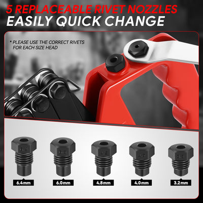 32 in. Folding Hand Rivet Wrench Tool set <br> 12 x 7.5 x 1.8 in.