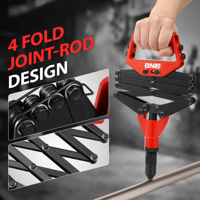 32 in. Folding Hand Rivet Wrench Tool set <br> 12 x 7.5 x 1.8 in.