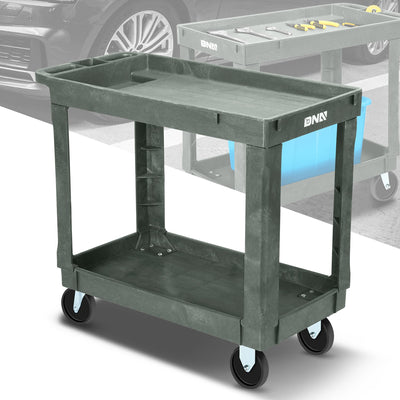 2-Shelf Small Tray Top Rolling Utility Car <br> 34 in. L x17in. W x 30.7 in. H