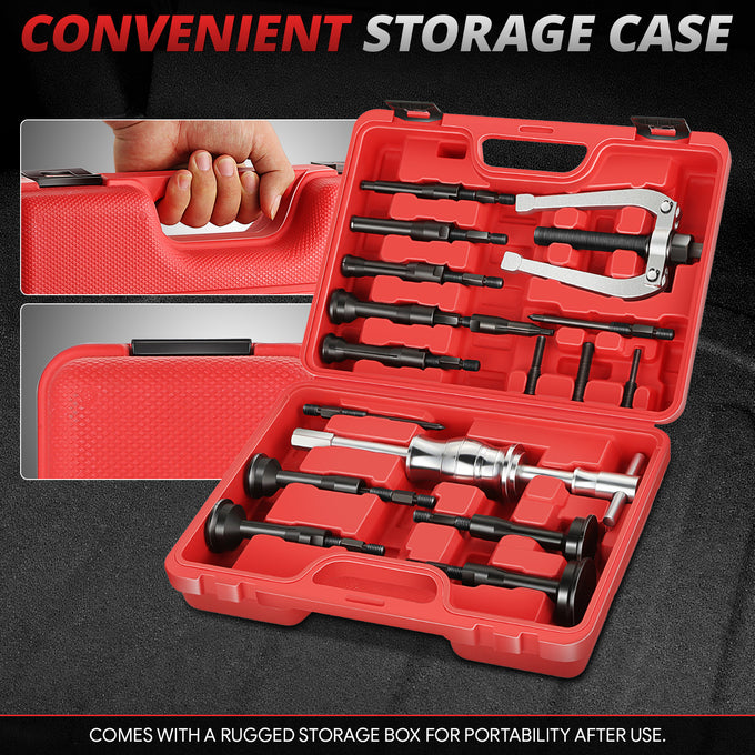 16pcs Blind Hole Bearing Puller Set Tool Kits <br> W/Easily Transportable Case