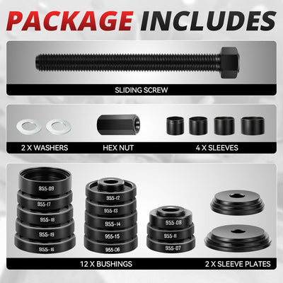 23pcs Wheel Bearing Puller Adapters Kit <br> W/Storage Bag
