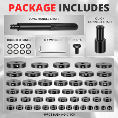 52pcs Replace The Bearing Seat Rings and Seal Tool kits<br> Increased To 74MM/2.91 in